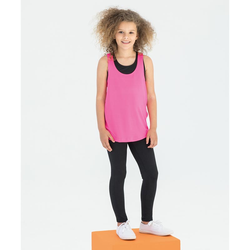 Kids fashion workout vest - Neon Pink 5/6 Years